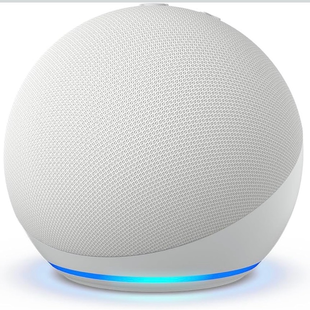 Amazon Echo Dot White with Blue Light